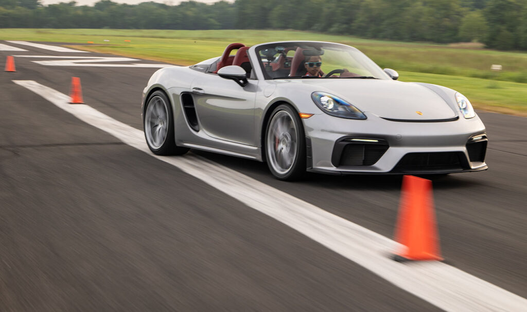 Talented teen Chloe Chambers sets Guinness World slalom record in Porsche 718 Spyder